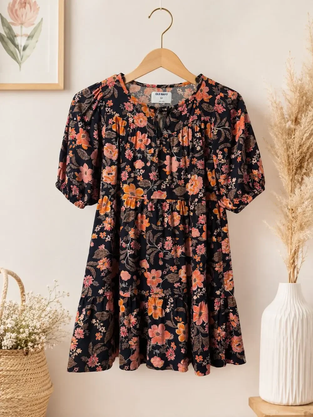 Old Navy Girls Floral Dress Size M (8) ,Short Sleeve